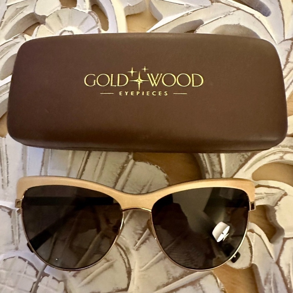Gold &Wood , Classic Brown and Gold Sunglasses